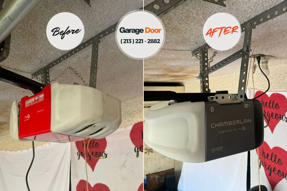 Before and after: garage door company Swansea, IL